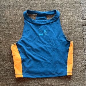 Nike Blue and Orange Athletic Tank Top
